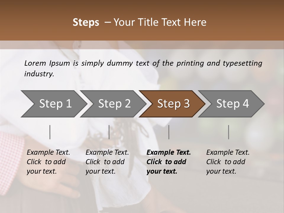 Outside Caucasian Fun Fair PowerPoint Template