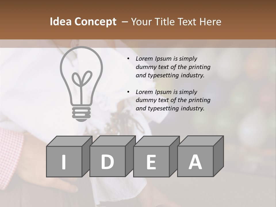 Outside Caucasian Fun Fair PowerPoint Template