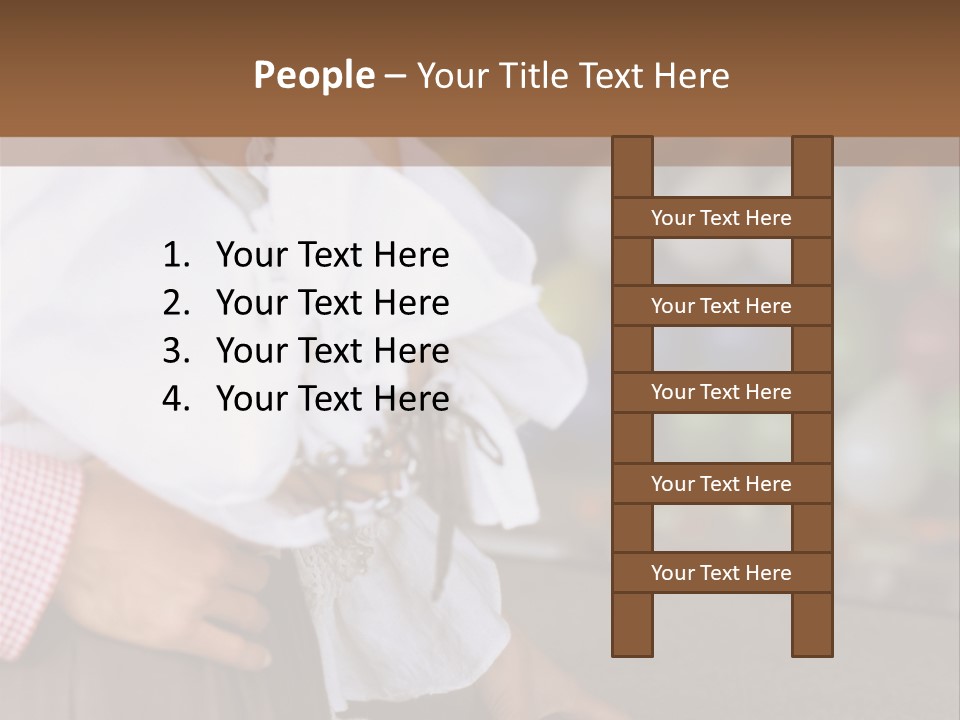 Outside Caucasian Fun Fair PowerPoint Template