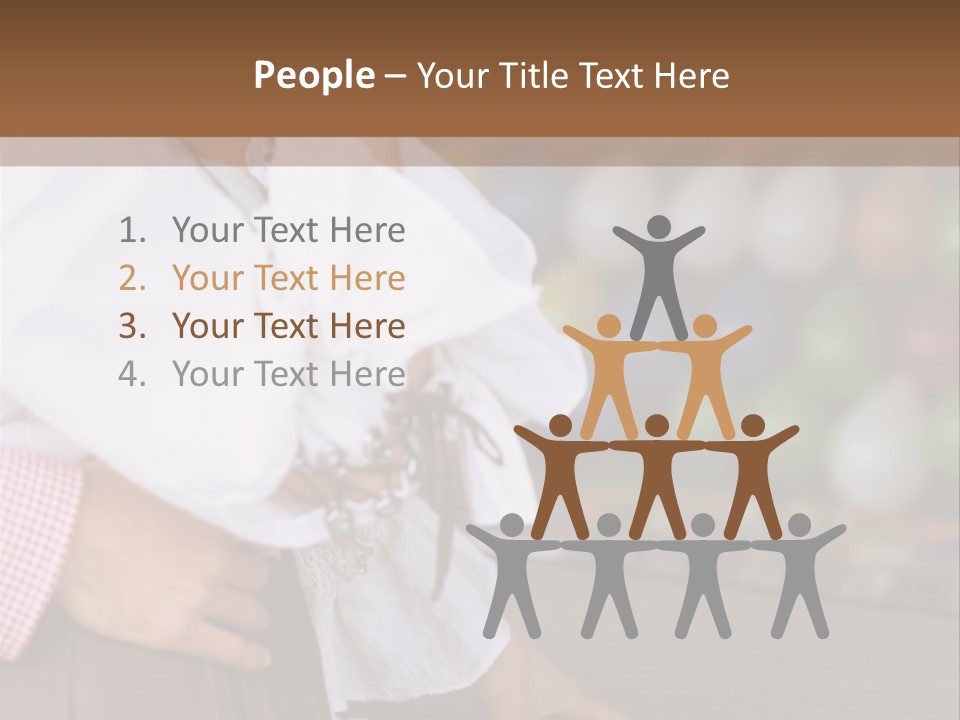 Outside Caucasian Fun Fair PowerPoint Template