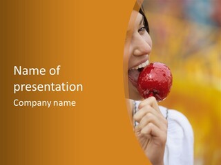 Toffee Apples White Hold PowerPoint Template