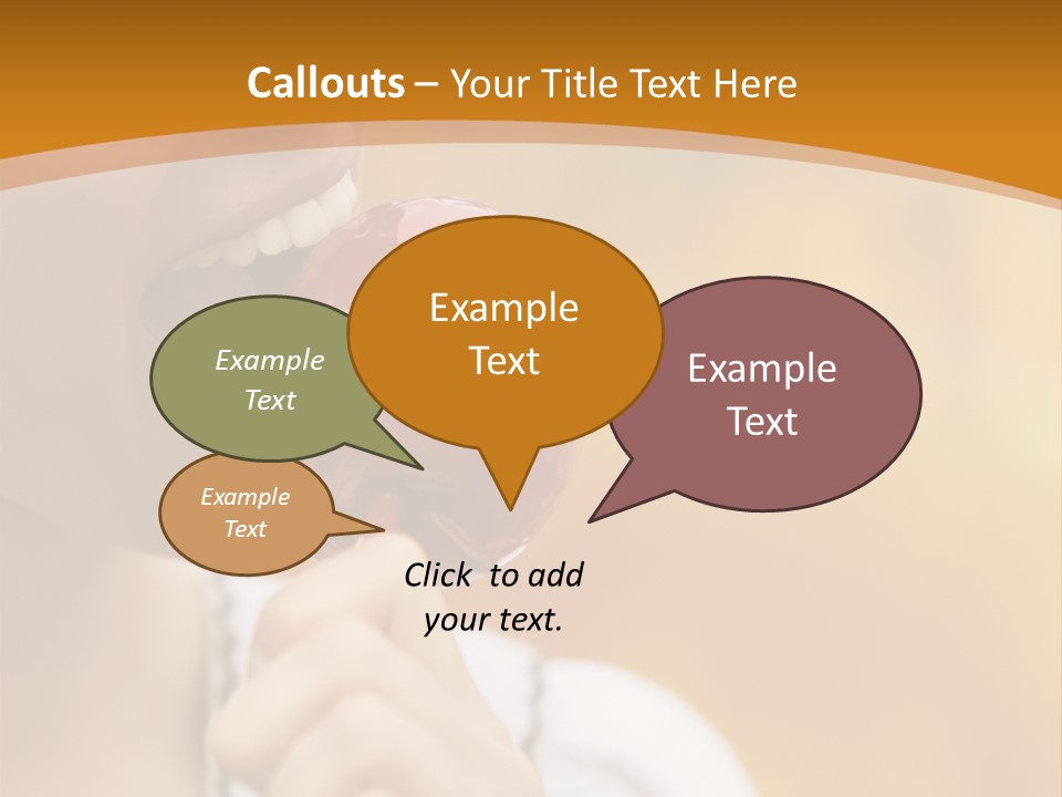 Toffee Apples White Hold PowerPoint Template