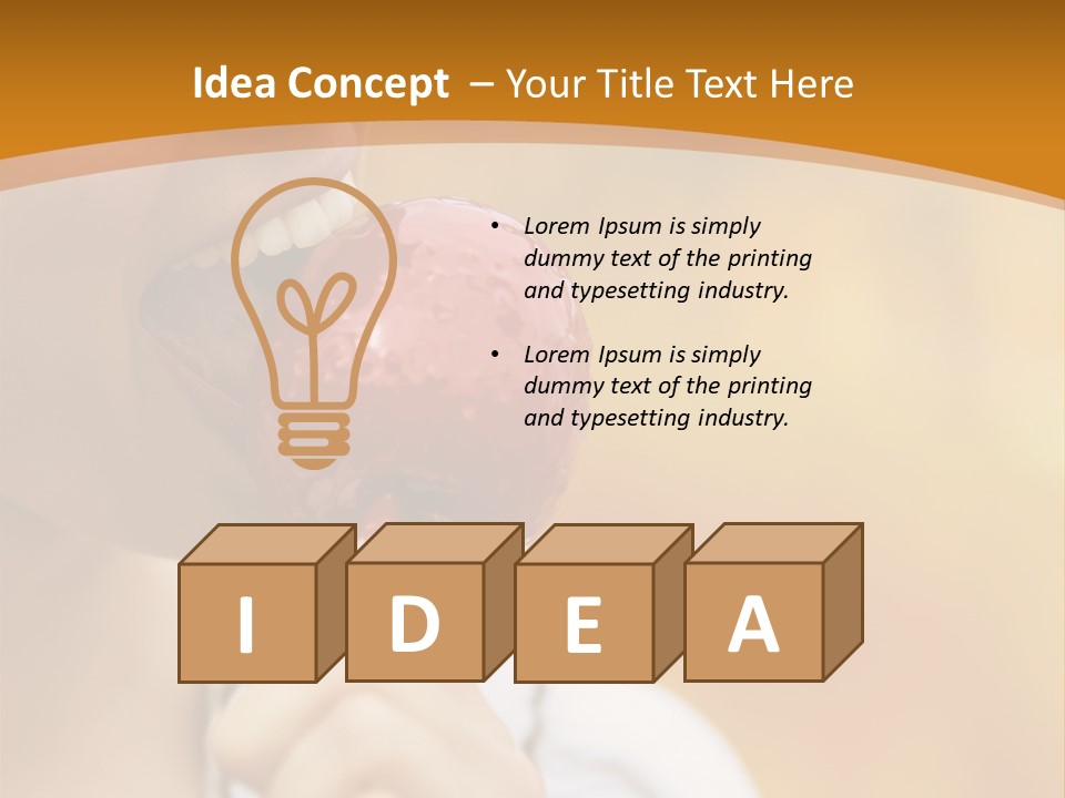 Toffee Apples White Hold PowerPoint Template