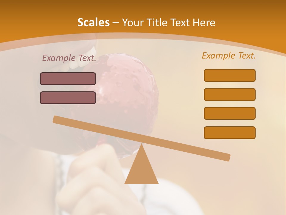 Toffee Apples White Hold PowerPoint Template