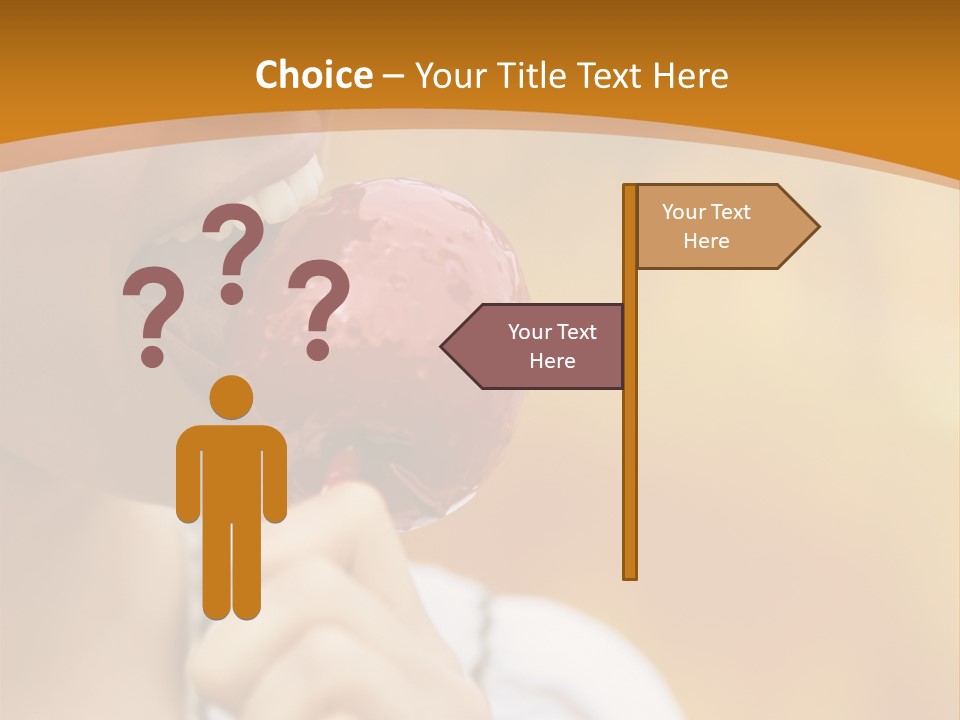 Toffee Apples White Hold PowerPoint Template