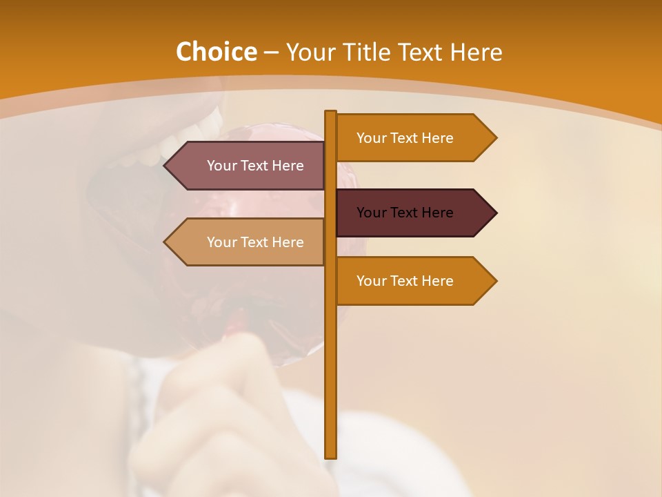 Toffee Apples White Hold PowerPoint Template