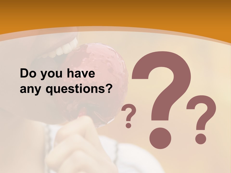 Toffee Apples White Hold PowerPoint Template