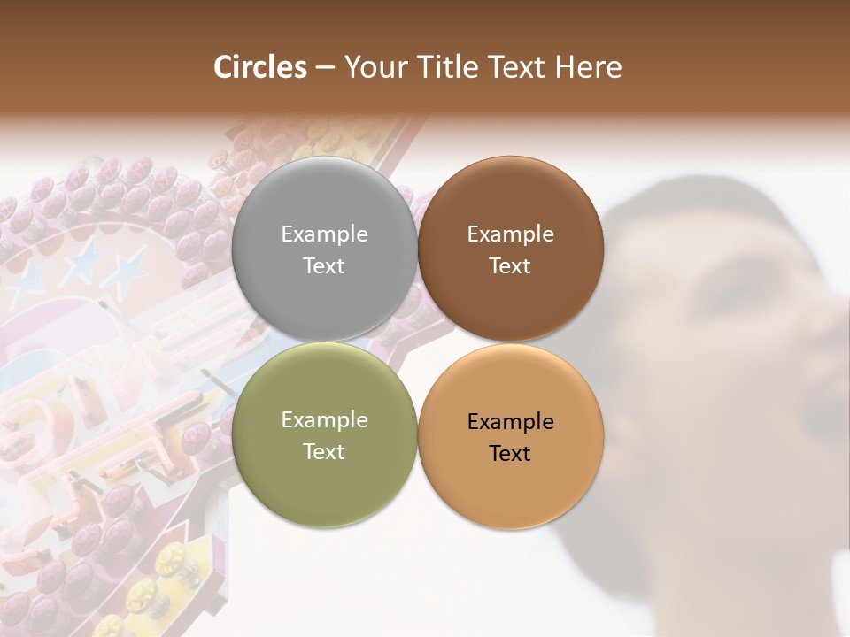 Positivity Young Woman Toffee Apple PowerPoint Template