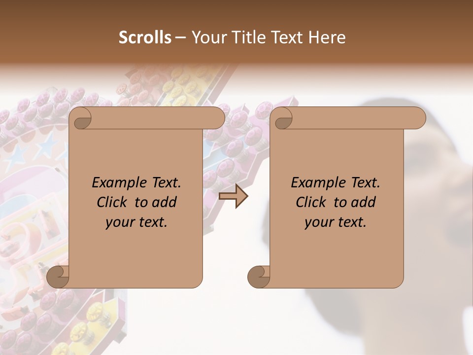 Positivity Young Woman Toffee Apple PowerPoint Template