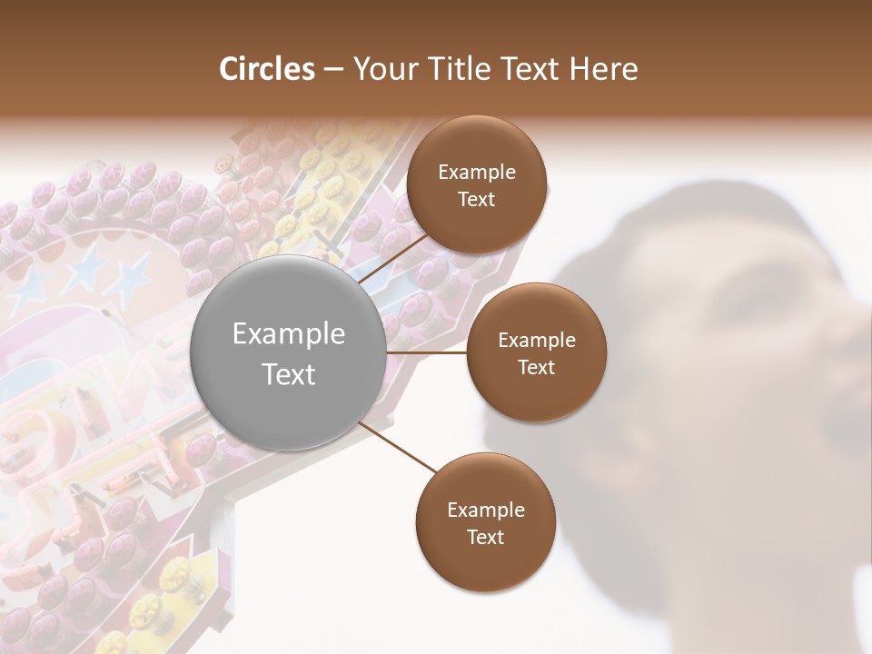 Positivity Young Woman Toffee Apple PowerPoint Template