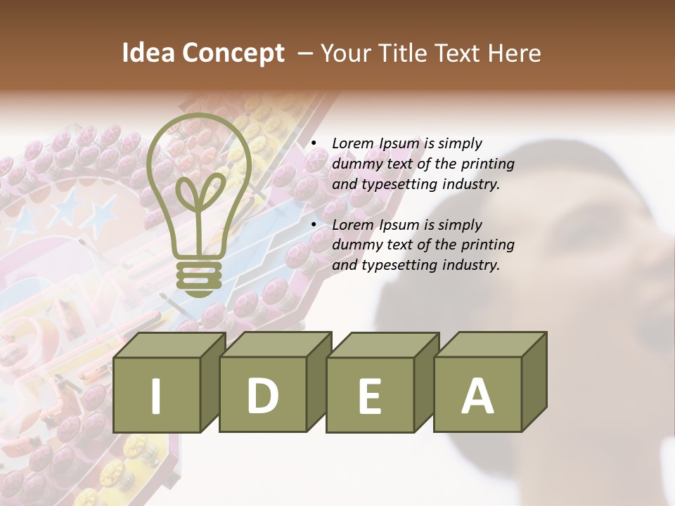 Positivity Young Woman Toffee Apple PowerPoint Template