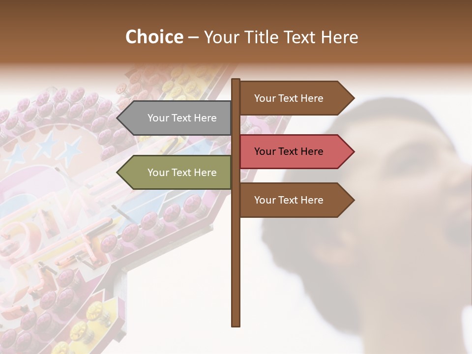 Positivity Young Woman Toffee Apple PowerPoint Template