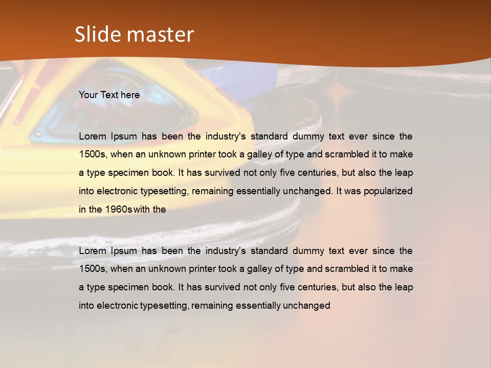 Outside Amusement Park Rides PowerPoint Template