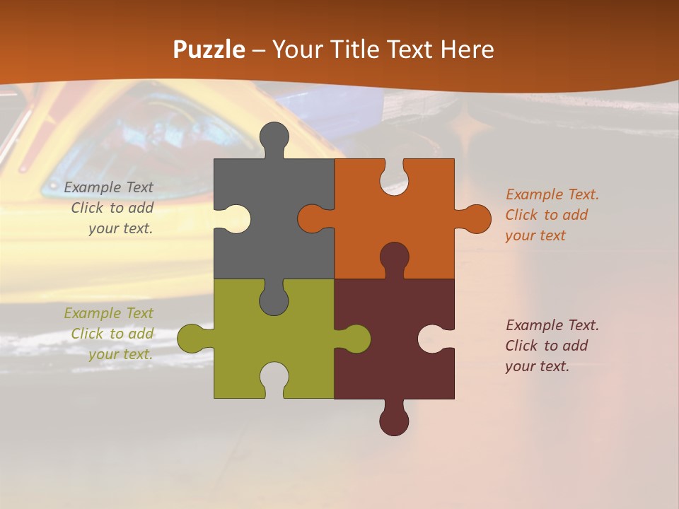 Outside Amusement Park Rides PowerPoint Template