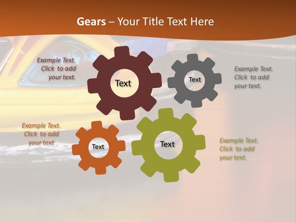 Outside Amusement Park Rides PowerPoint Template