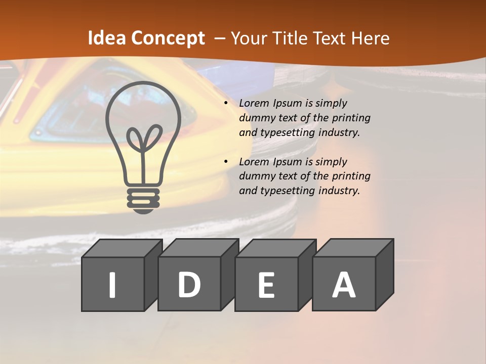 Outside Amusement Park Rides PowerPoint Template