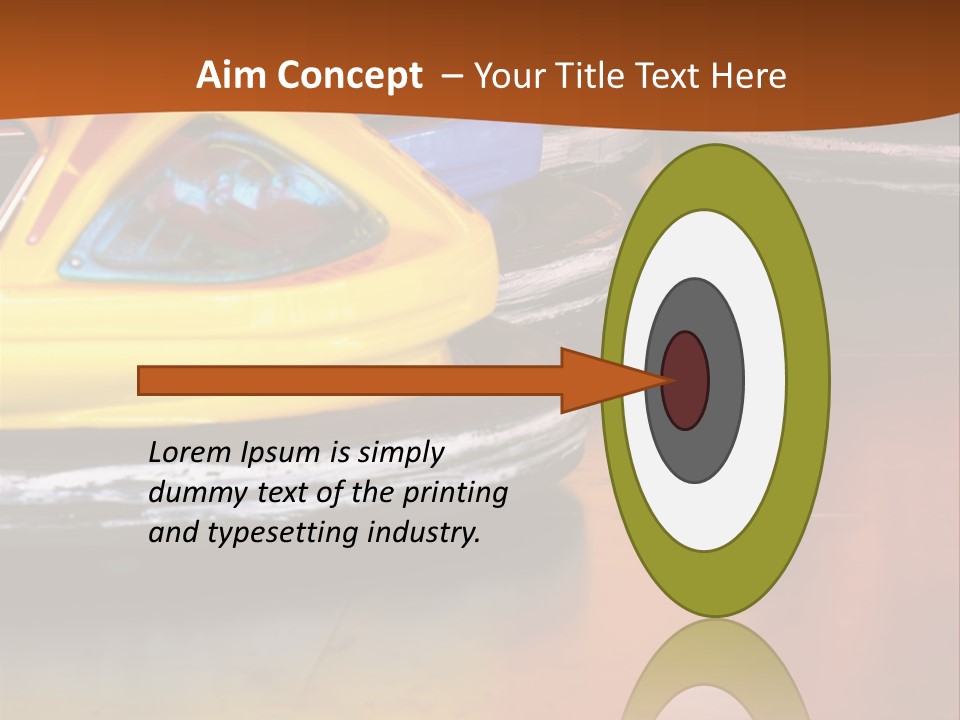 Outside Amusement Park Rides PowerPoint Template