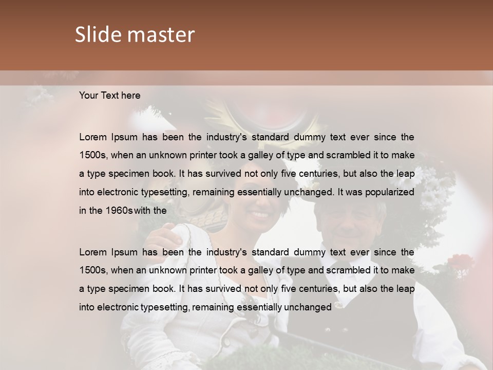 Events Male Seated PowerPoint Template