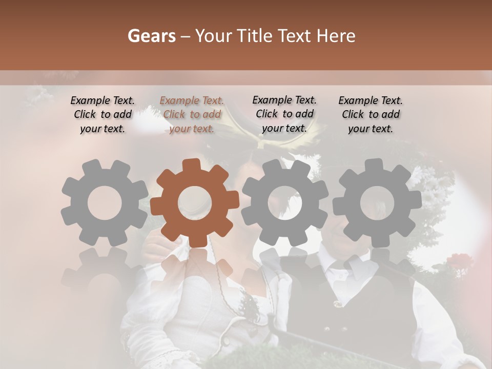 Events Male Seated PowerPoint Template