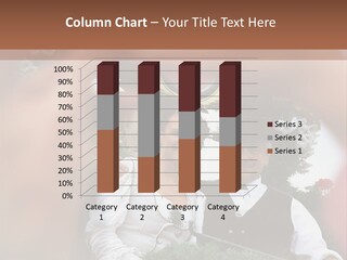 Events Male Seated PowerPoint Template