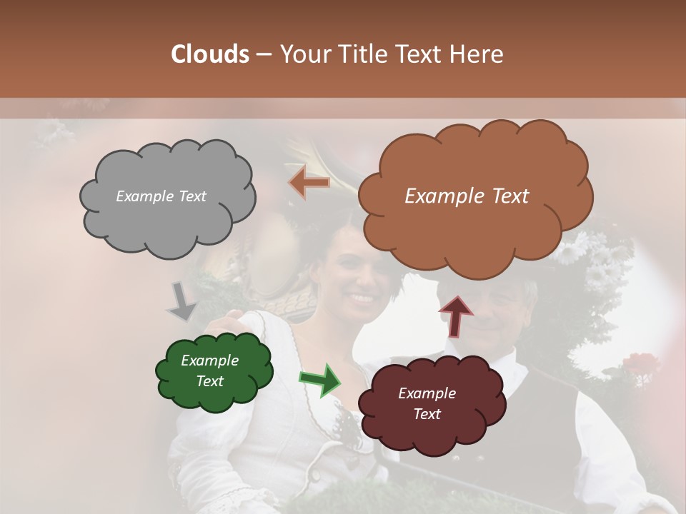 Events Male Seated PowerPoint Template