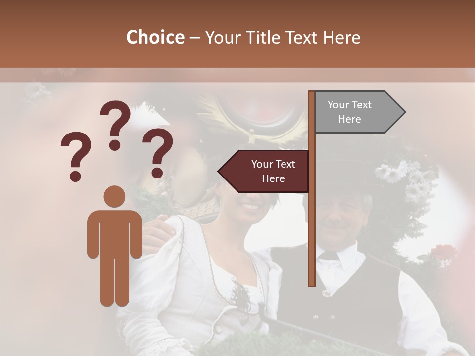 Events Male Seated PowerPoint Template