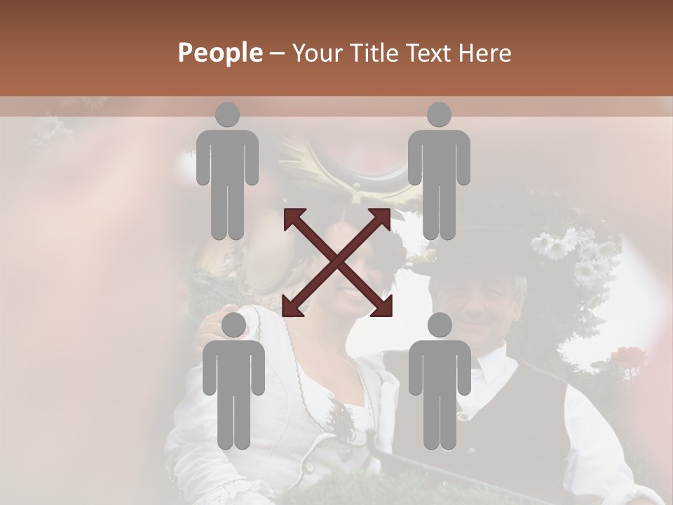 Events Male Seated PowerPoint Template