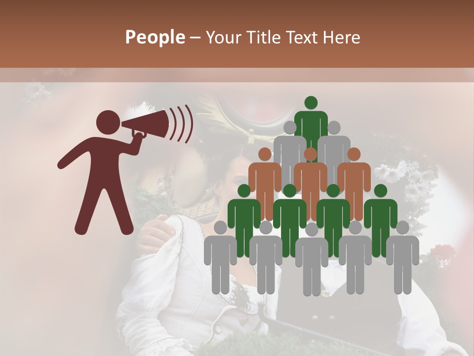 Events Male Seated PowerPoint Template