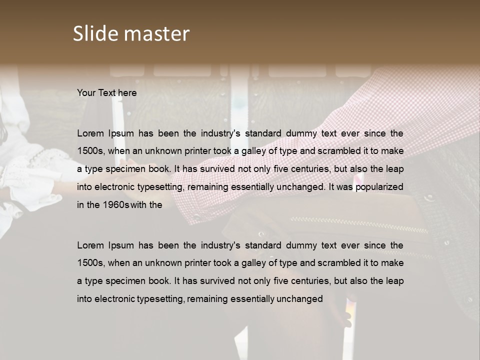 Grown Up Amusement Parks Holding Hands PowerPoint Template