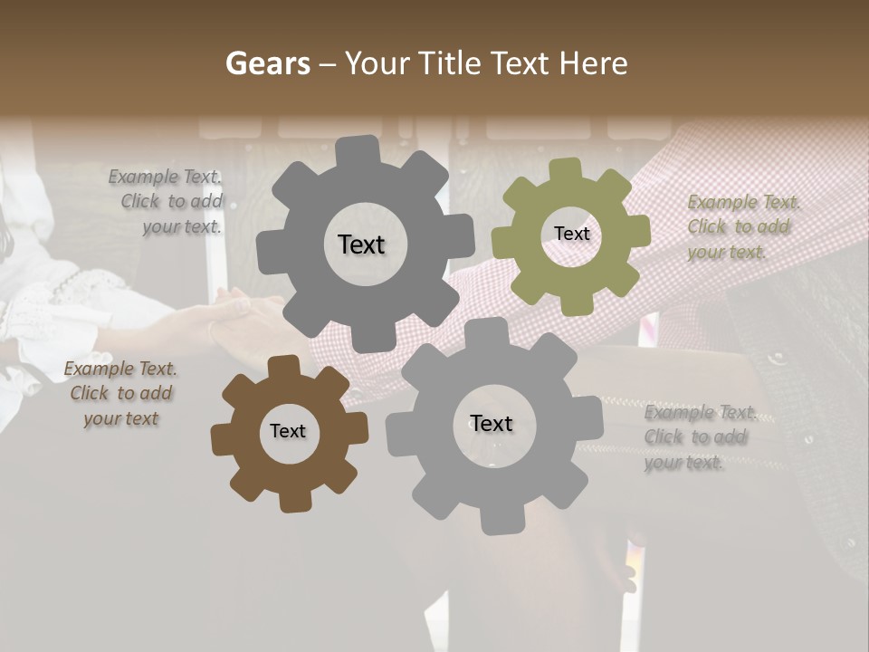 Grown Up Amusement Parks Holding Hands PowerPoint Template