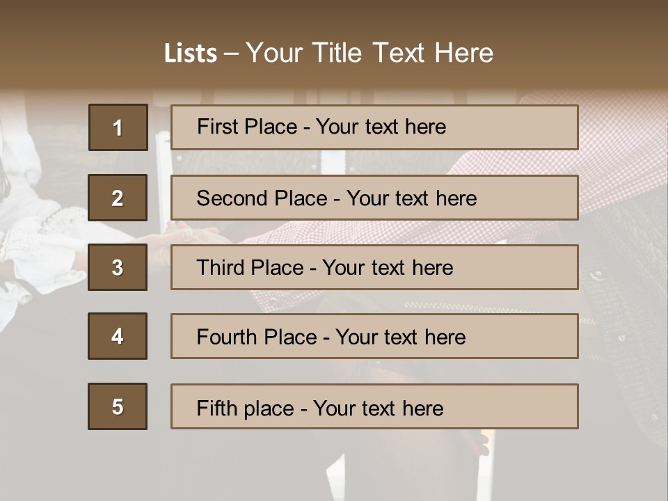 Grown Up Amusement Parks Holding Hands PowerPoint Template