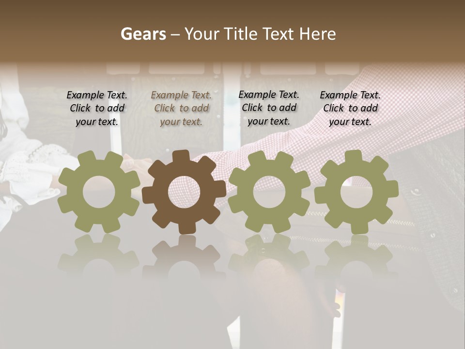 Grown Up Amusement Parks Holding Hands PowerPoint Template