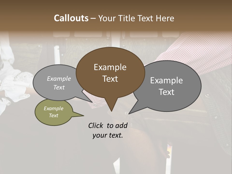 Grown Up Amusement Parks Holding Hands PowerPoint Template