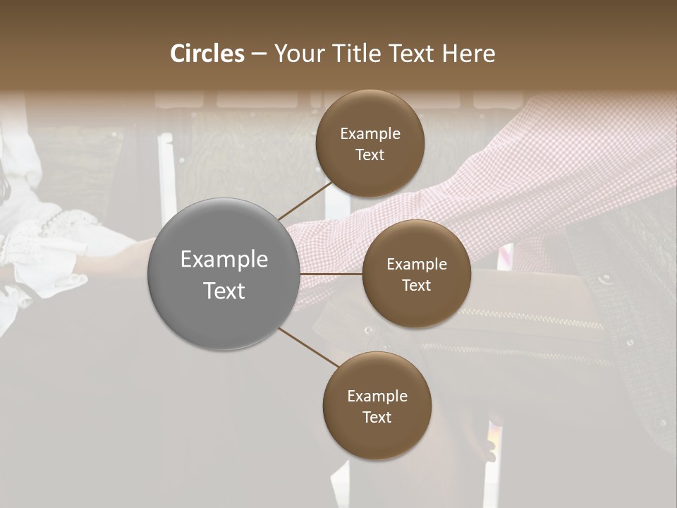 Grown Up Amusement Parks Holding Hands PowerPoint Template