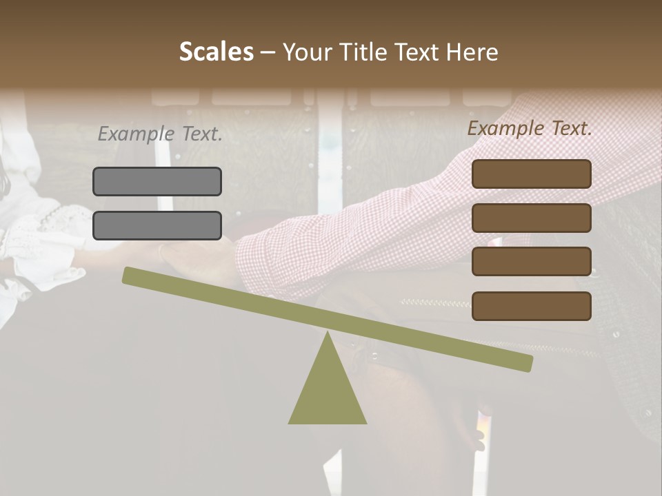 Grown Up Amusement Parks Holding Hands PowerPoint Template