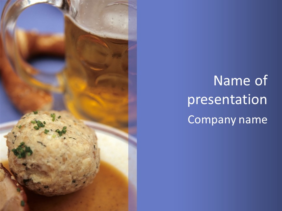 Midday Meal Drinking Glass Beer Festival PowerPoint Template