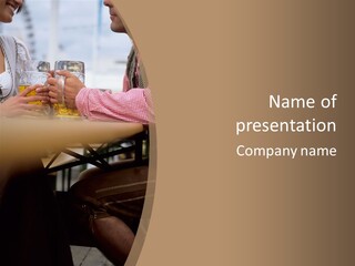 Male Heteroual Couple Munich Beer Festival PowerPoint Template