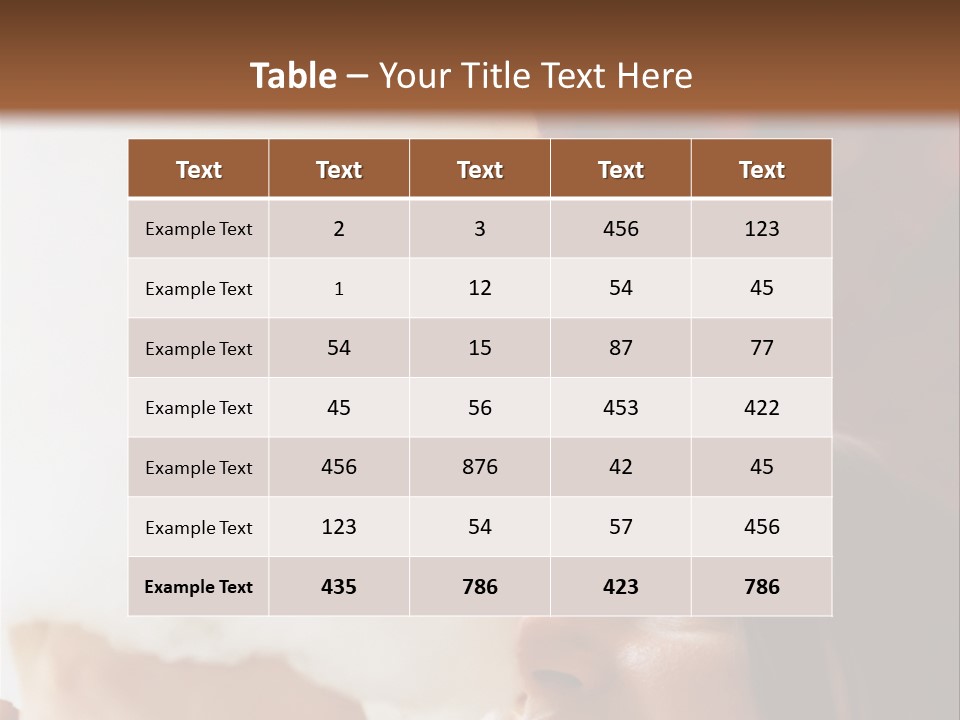 Foods Ages Carefree PowerPoint Template