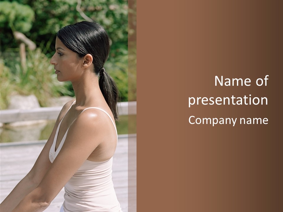 Rear Views Woman Tradition PowerPoint Template