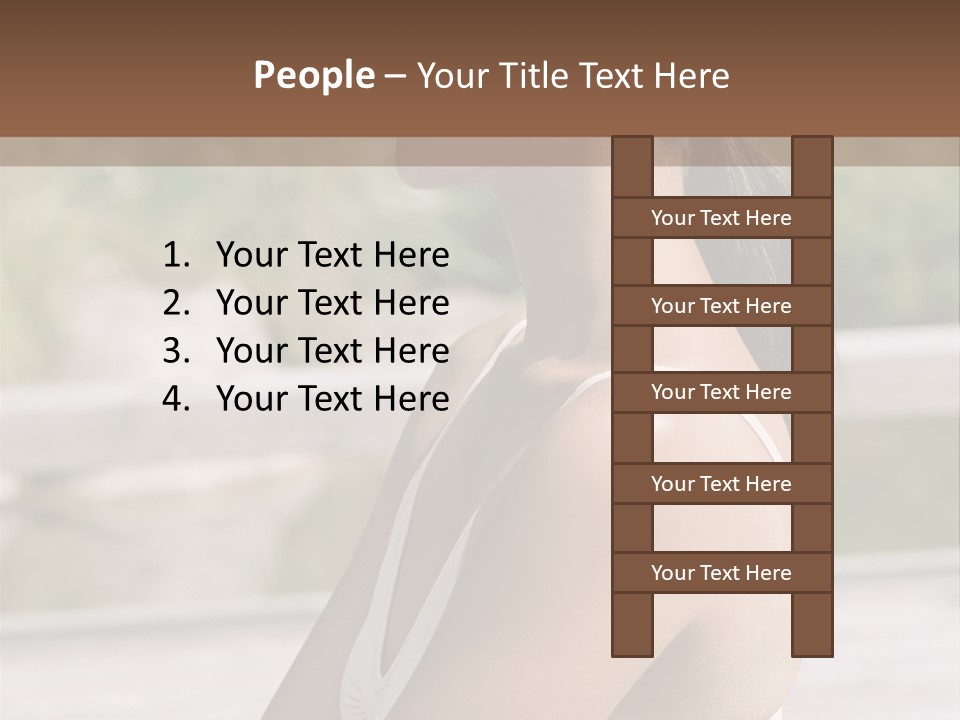 Rear Views Woman Tradition PowerPoint Template