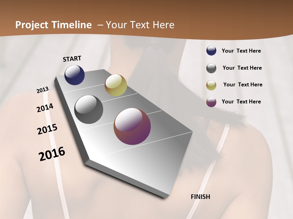 Curved Large Fairground Ride PowerPoint Template