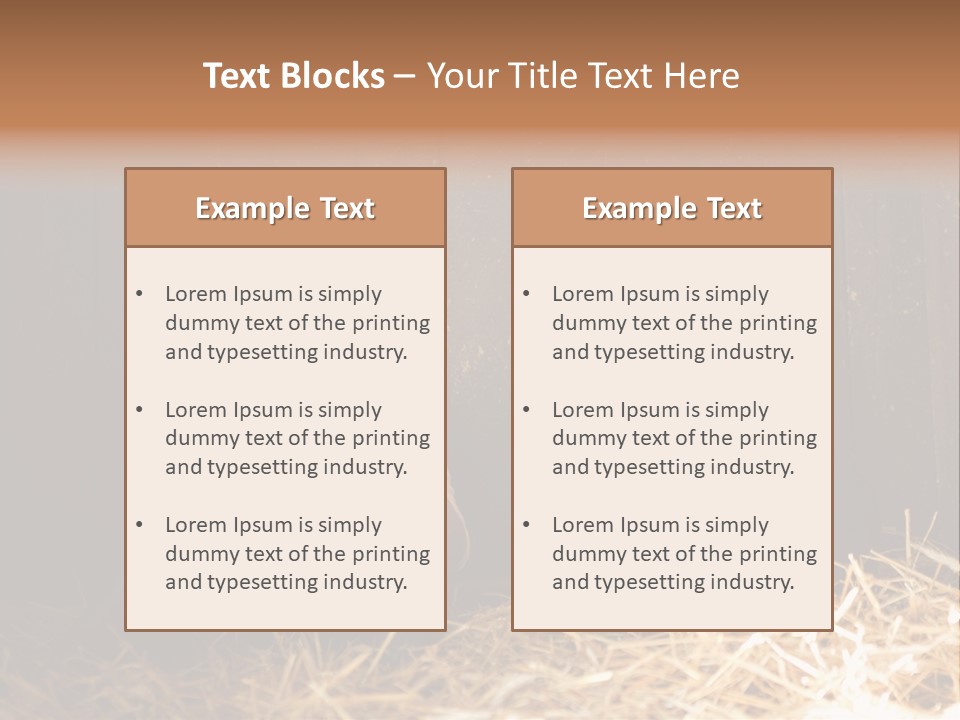Hay Royaltyfree Fineartprints PowerPoint Template