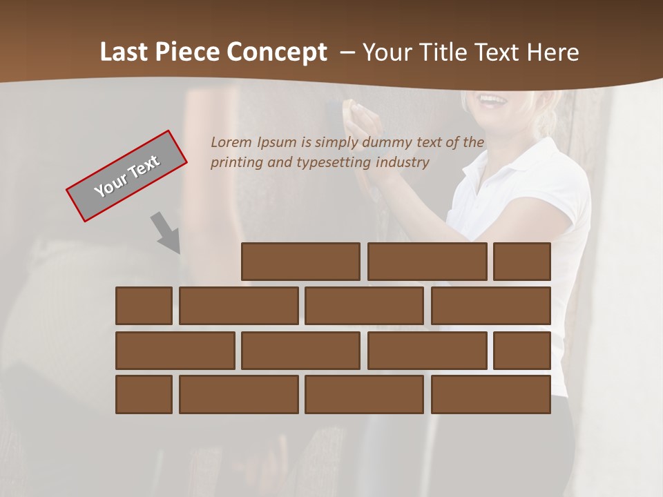 Woman Young Royaltyfree PowerPoint Template