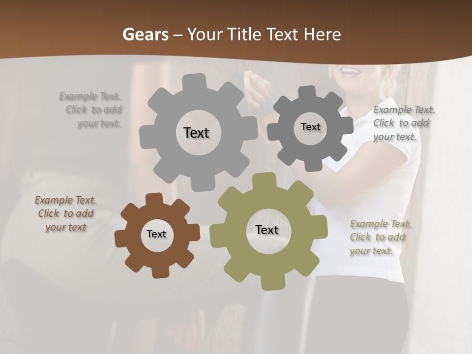 Woman Young Royaltyfree PowerPoint Template