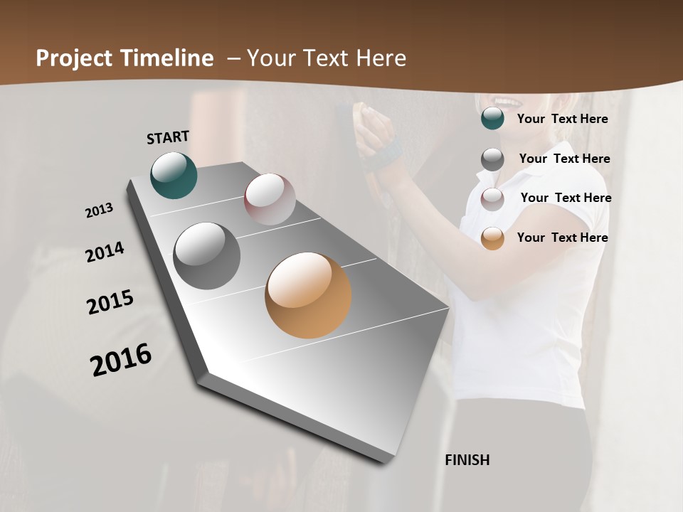 Woman Young Royaltyfree PowerPoint Template