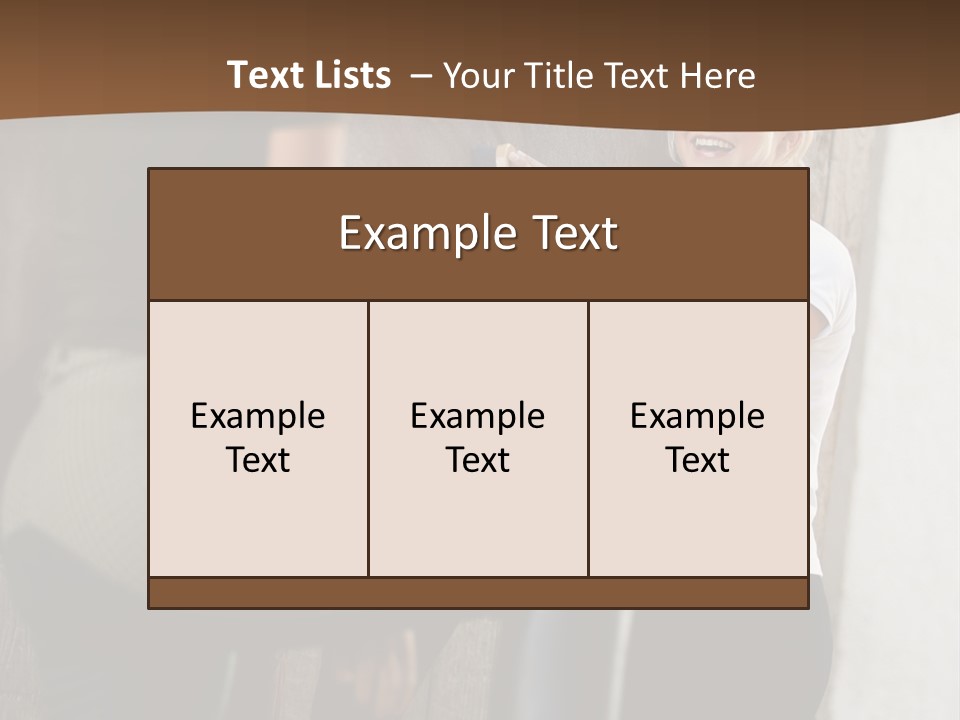 Woman Young Royaltyfree PowerPoint Template