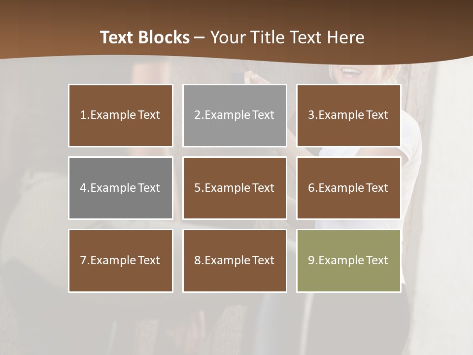 Woman Young Royaltyfree PowerPoint Template