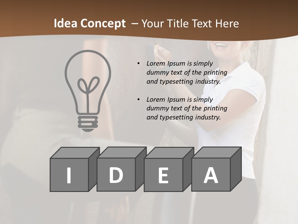 Woman Young Royaltyfree PowerPoint Template