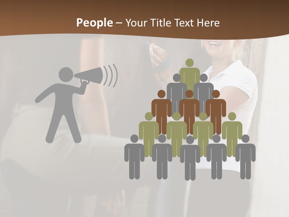 Woman Young Royaltyfree PowerPoint Template