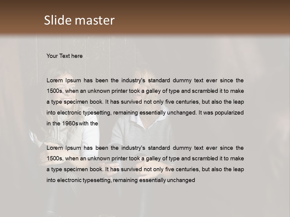 Caucasian Brown Emotion PowerPoint Template